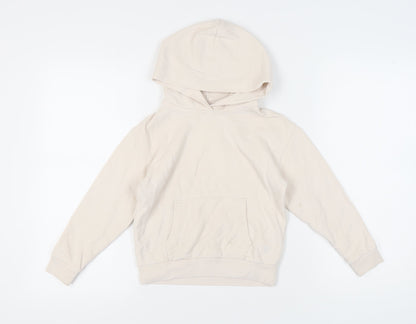 Reiss Girls Beige Hoodie, 6-7 Years, Cotton Pullover