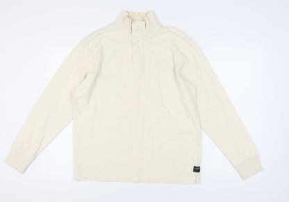 Sonneti Men's Beige Henley Long Sleeve Sweatshirt - Size L