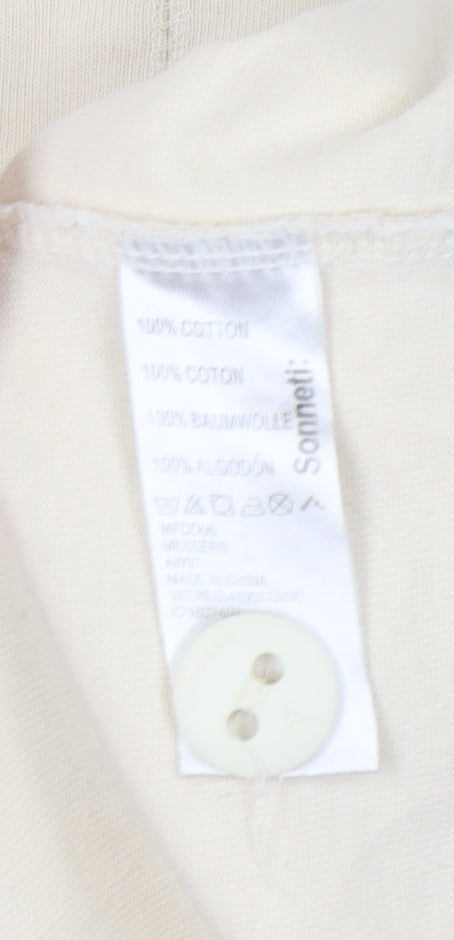 Sonneti Men's Beige Henley Long Sleeve Sweatshirt - Size L