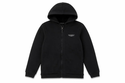 McKenzie Boys Black Full Zip Hoodie 12-13 Years, Hooded, Logo