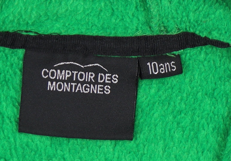 Comptoir Des Montagnes Boys Green Hooded Jacket, 10 Years
