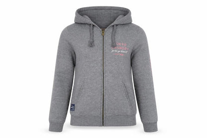 Tokyo Laundry Women's Grey Full Zip Hoodie, S, Logo Accent