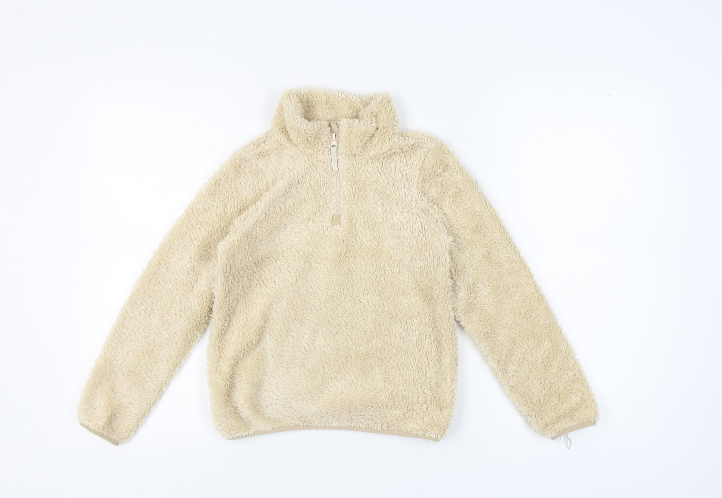 Mountain Warehouse Girls Beige Fleece 1/2 Zip Sweatshirt 9-10 Yrs