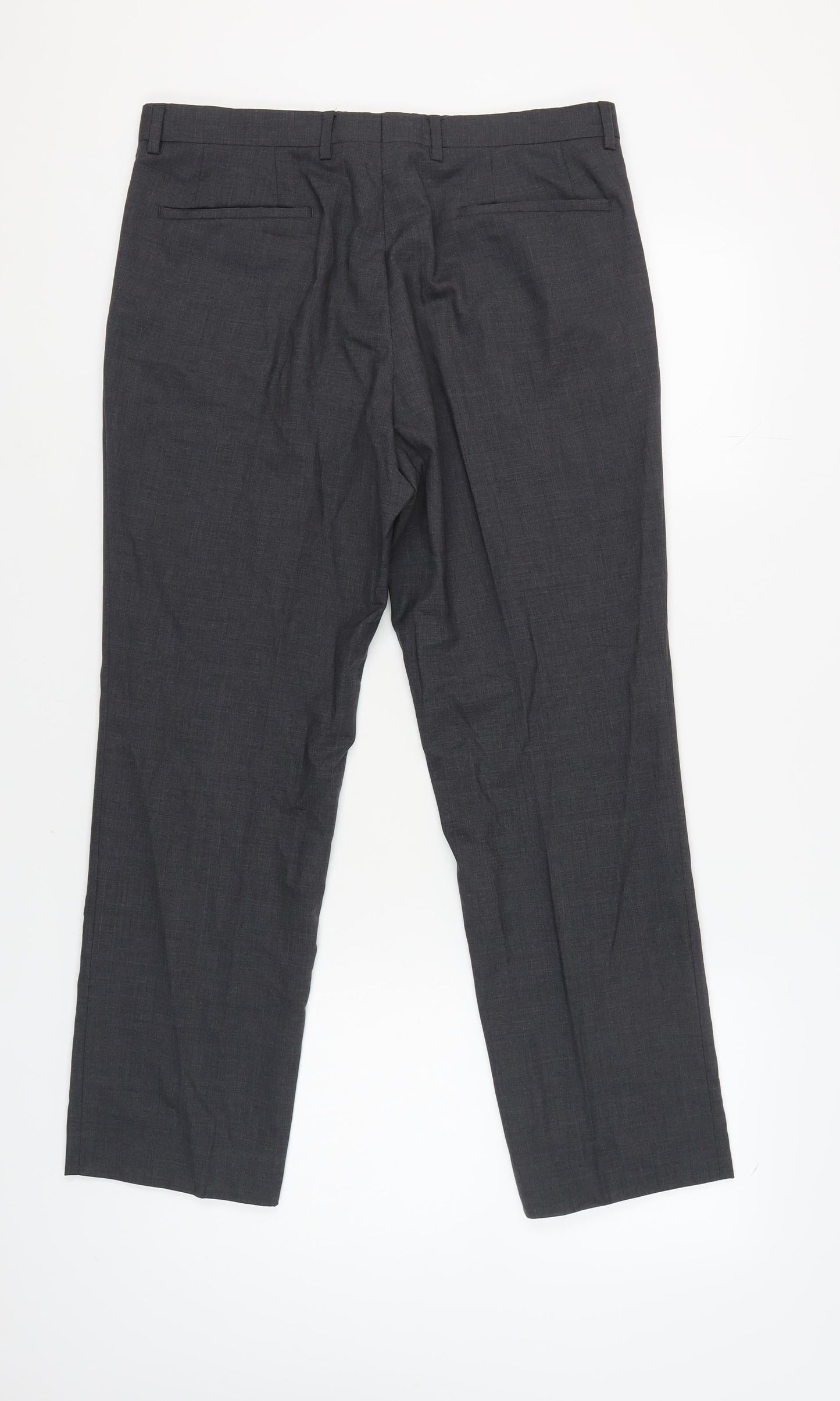 T.M. Lewin Grey Dress Pants, Size 34, Men's Formal Trousers
