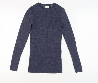 Womens UK Size 8 Fat Face Blue Pullover Jumper