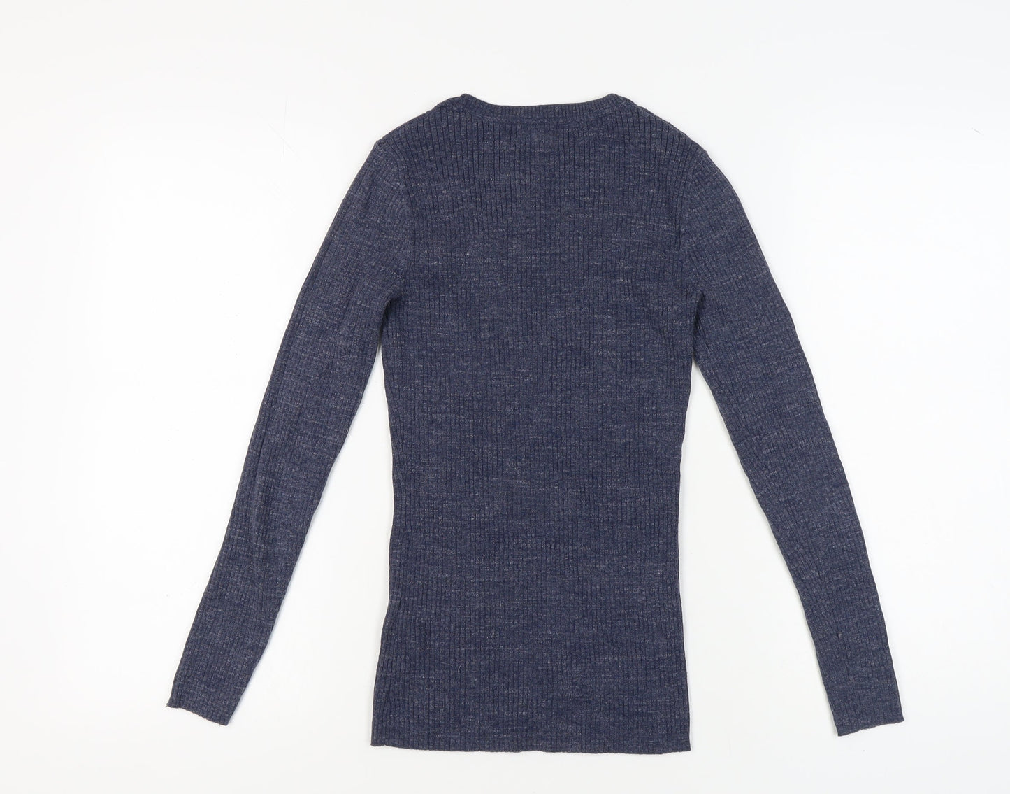 Womens UK Size 8 Fat Face Blue Pullover Jumper