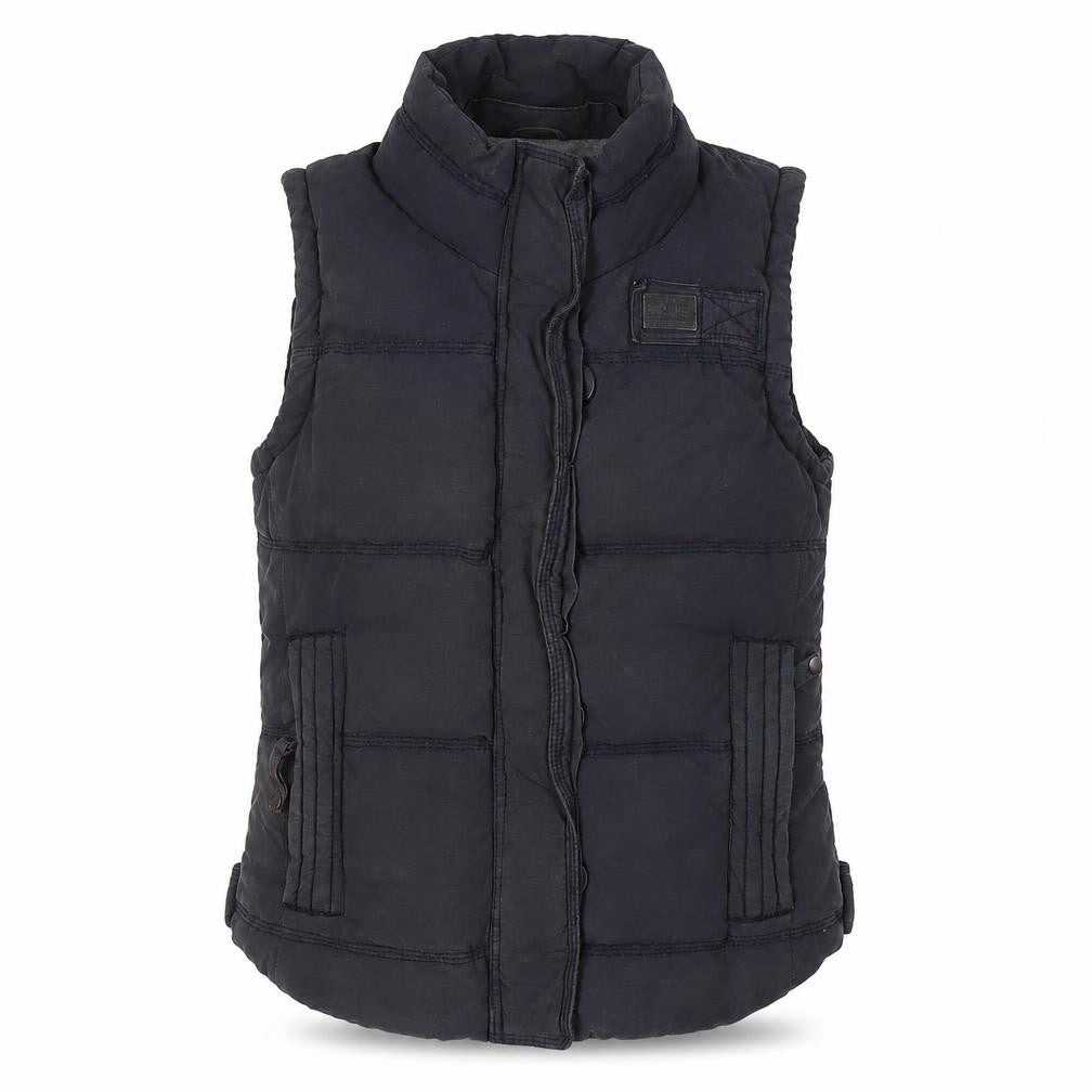 Womens UK Size S Superdry Black Puffer Jacket