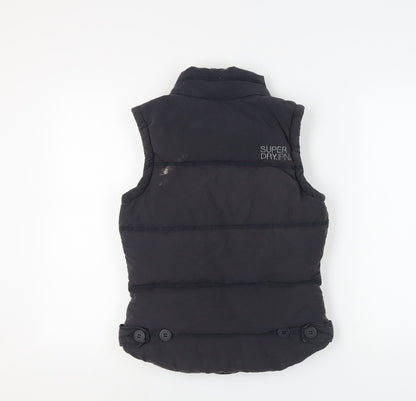 Womens UK Size S Superdry Black Puffer Jacket