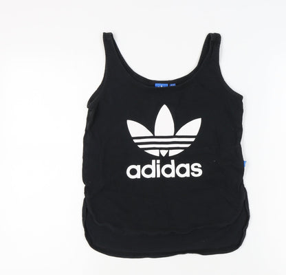 Adidas Women's Black Tank Top UK Size 8 Gym Training