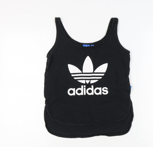 Adidas Women's Black Tank Top UK Size 8 Gym Training