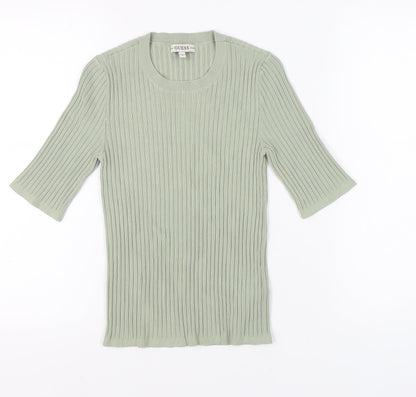 Guess Women’s Green 3/4 Sleeve Knit T-Shirt M