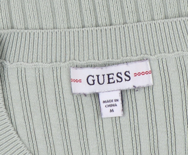 Guess Women’s Green 3/4 Sleeve Knit T-Shirt M
