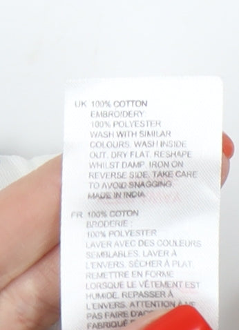 Womens UK Size 8 White Stuff White Basic Blouse