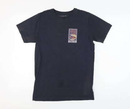 Weird Fish Men's Blue Graphic T-Shirt, Small, Funny