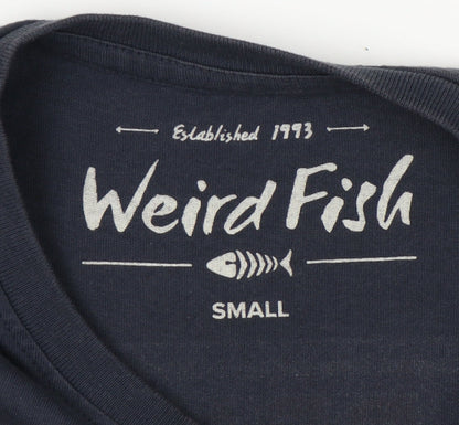 Weird Fish Men's Blue Graphic T-Shirt, Small, Funny