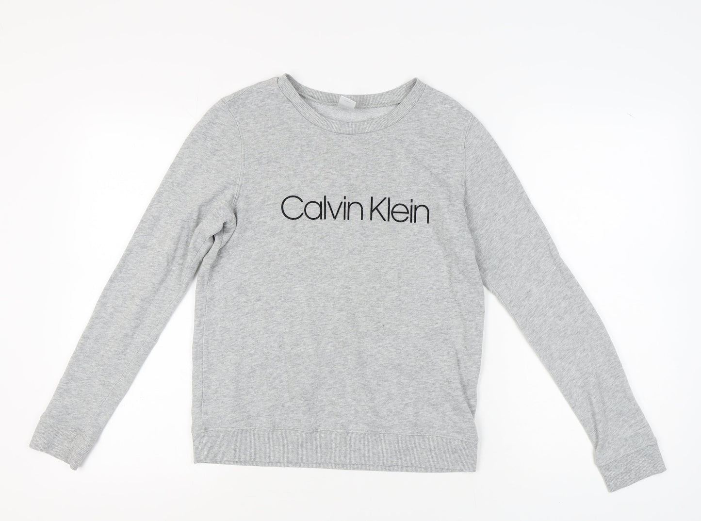 Womens UK Size XS Calvin Klein Grey Pullover Sweatshirt