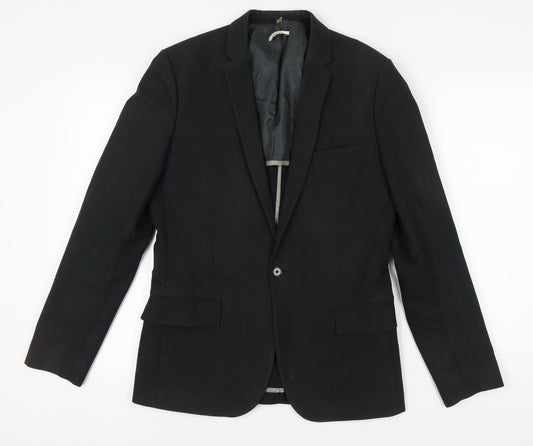 Mens UK Size M Calvin Klein Regular Black Suit Jacket