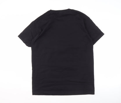 Mens UK Size M Fruit of the Loom Black  T-Shirt