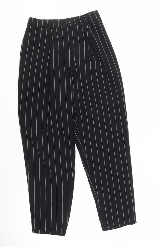 Womens UK Size 8 Divided Regular Fit Casual Black Trousers