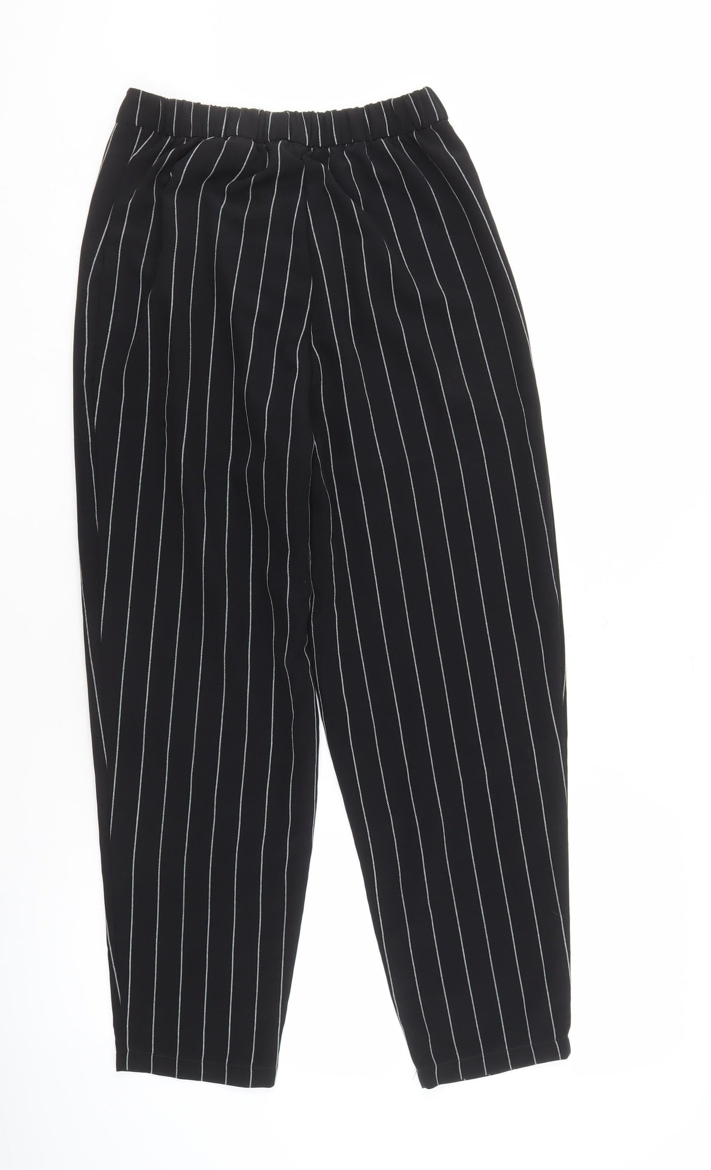 Womens UK Size 8 Divided Regular Fit Casual Black Trousers