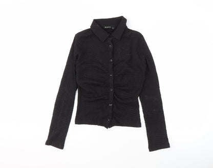 Stradivarius Women's Black Button-Up Shirt Size S