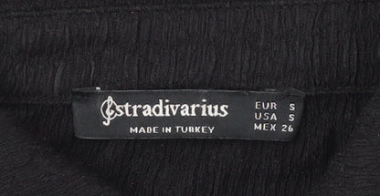 Stradivarius Women's Black Button-Up Shirt Size S