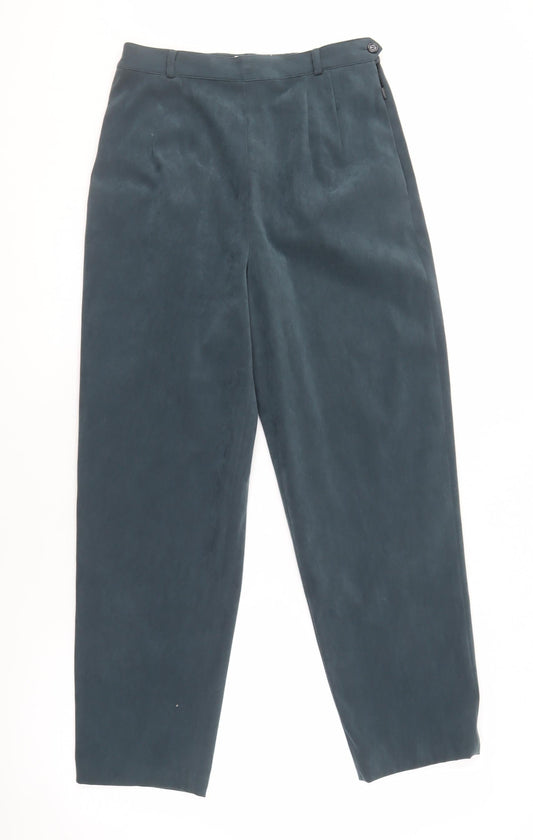 Womens UK Size 6 Talbots Regular Fit Casual Blue Trousers