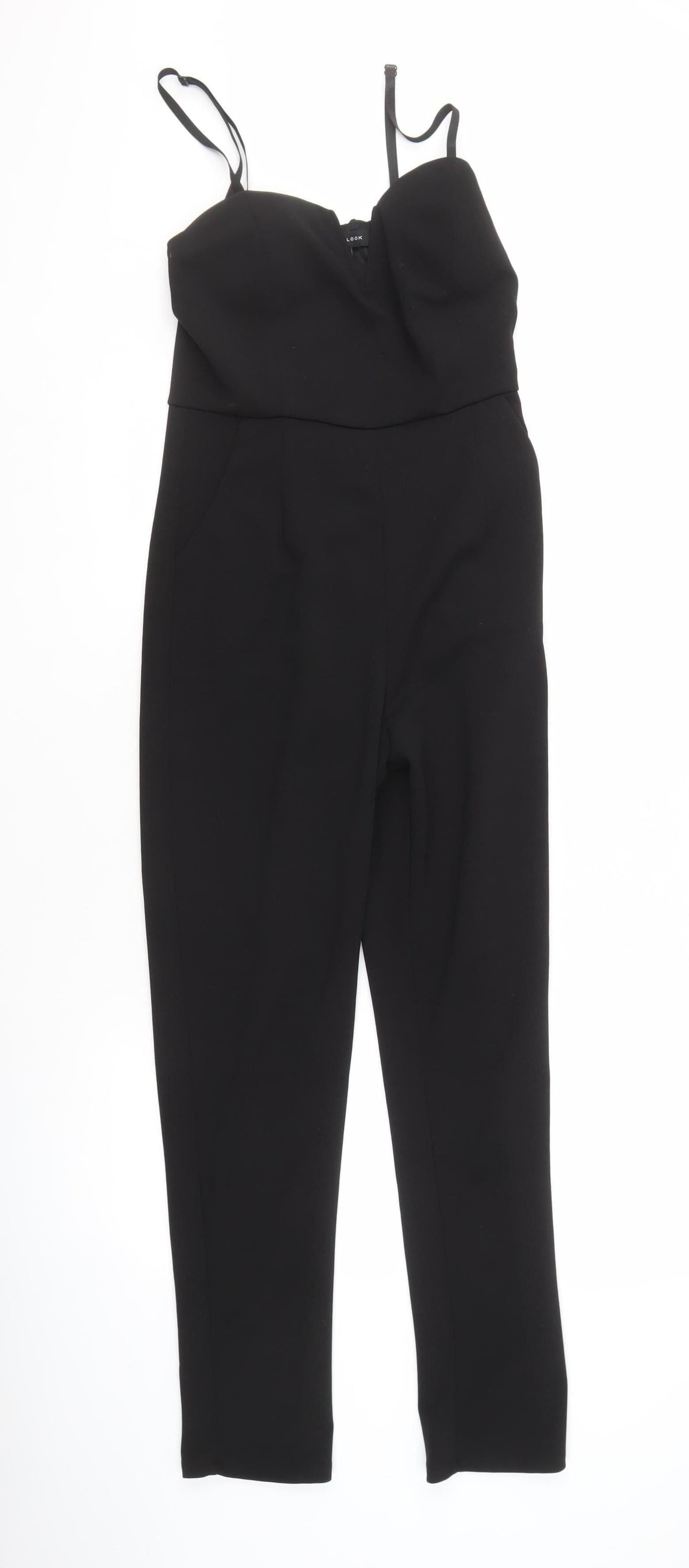 New Look Women's Black Sleeveless Jumpsuit Size 8