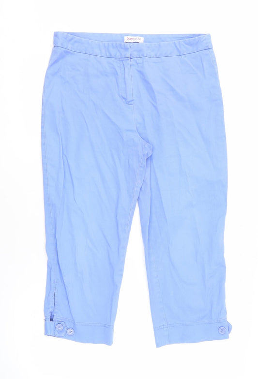 Bonmarché Women's Blue Capri Trousers 14