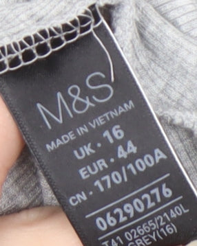 Womens UK Size 16 Marks and Spencer Grey Cardigan Jumper