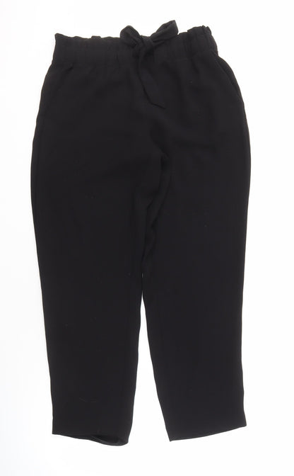 Womens UK Size S LOFT Regular Fit Jogger Black Trousers