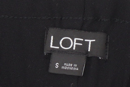 Womens UK Size S LOFT Regular Fit Jogger Black Trousers