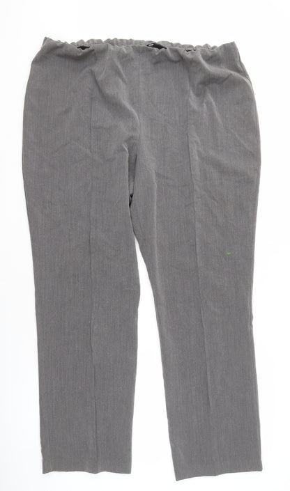 Bonmarché Women’s Grey Straight Leg Trousers Size 20