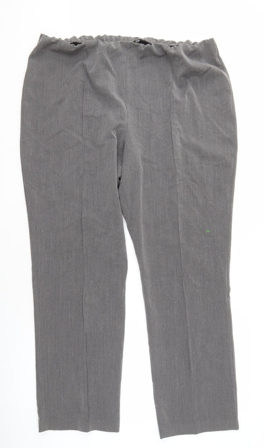 Bonmarché Women’s Grey Straight Leg Trousers Size 20