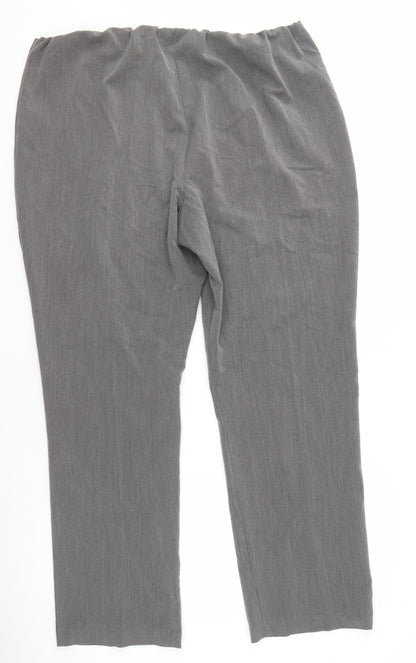 Bonmarché Women’s Grey Straight Leg Trousers Size 20