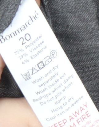 Bonmarché Women’s Grey Straight Leg Trousers Size 20