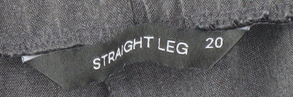 Bonmarché Women’s Grey Straight Leg Trousers Size 20