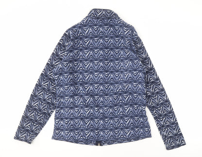 Marks and Spencer Women's Blue Geometric Jacket Size 14