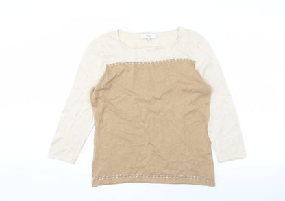 Womens UK Size 14 NEXT Beige Pullover Jumper