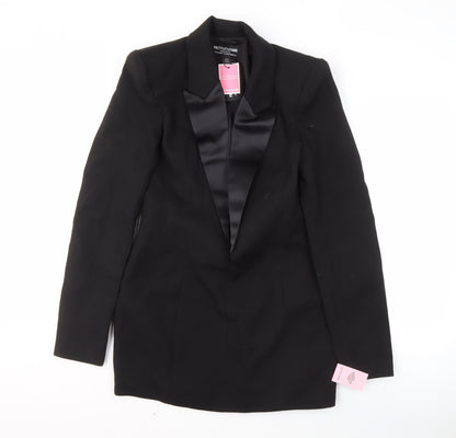 PrettyLittleThing Women's Black Tuxedo Blazer, Size 12