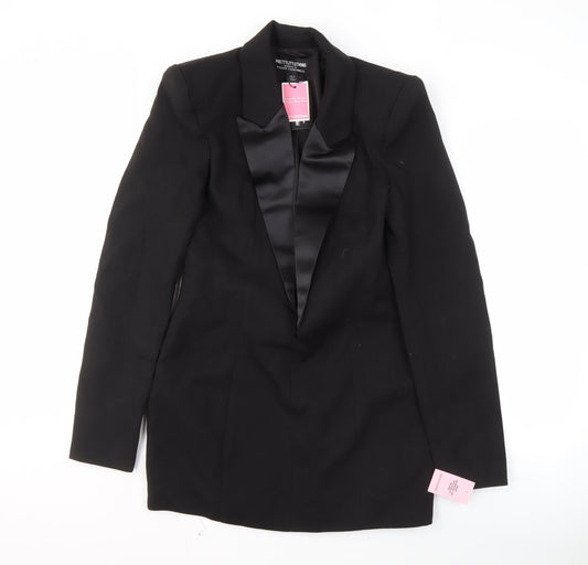 PrettyLittleThing Women's Black Tuxedo Blazer, Size 12