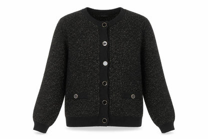 Womens UK Size 14 Et Vous Black Cardigan Jumper