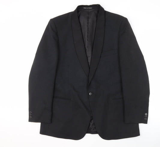 Mens UK Size 44 Dunn & Co Regular Black Suit Tuxedo