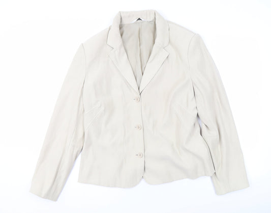 Next Women's Beige Blazer, Size 16, Three-Button