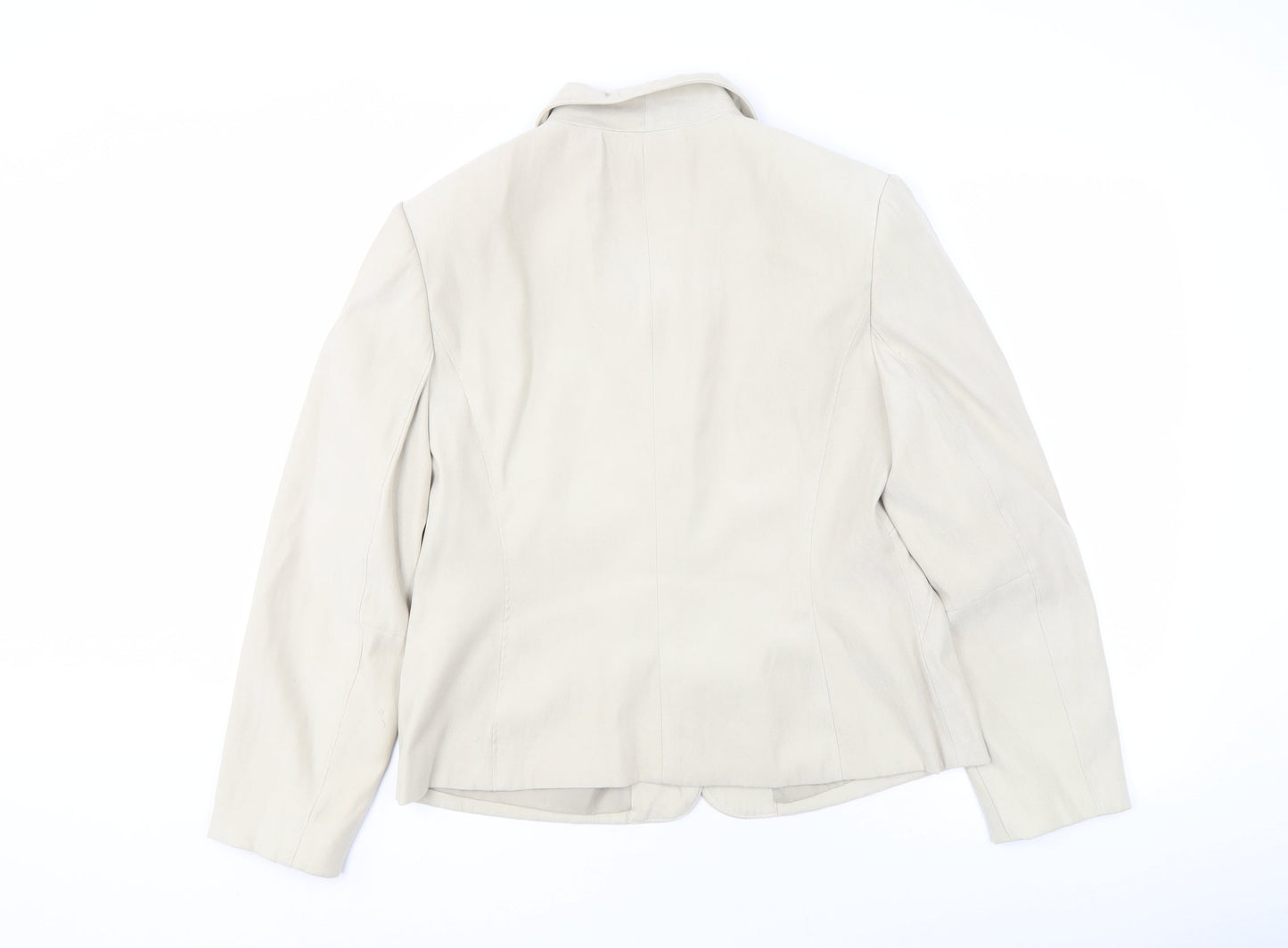 Next Women's Beige Blazer, Size 16, Three-Button