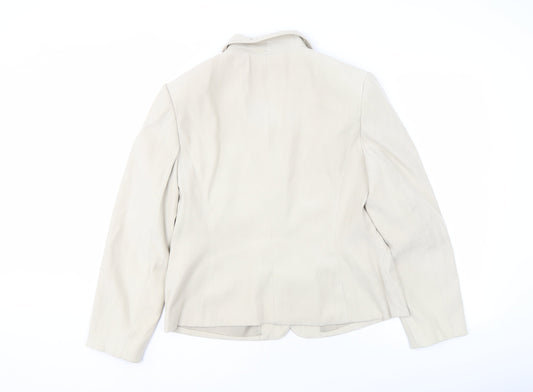 Next Women's Beige Blazer, Size 16, Three-Button