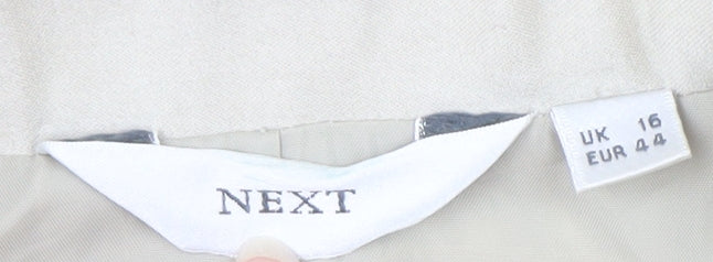 Next Women's Beige Blazer, Size 16, Three-Button