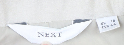 Next Women's Beige Blazer, Size 16, Three-Button