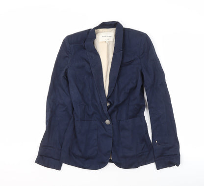 River Island Women's Blue Blazer Size 8 Lined Casual