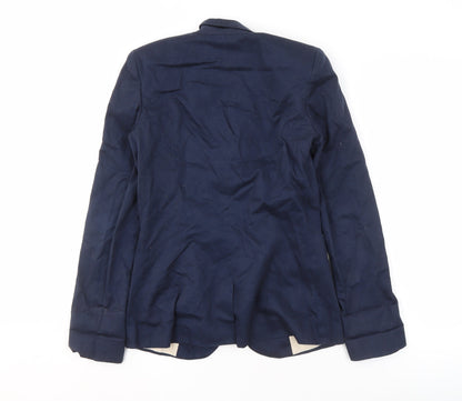 River Island Women's Blue Blazer Size 8 Lined Casual